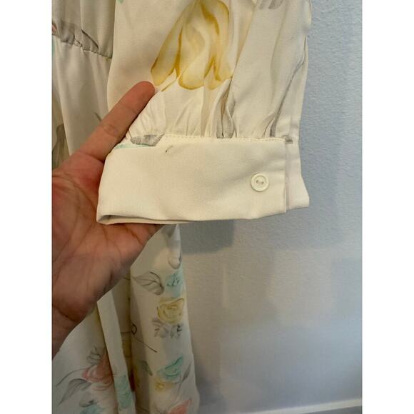 Vintage 80s Charlee‎ Allison Floral Dress 9-10 - Picture 5 of 8